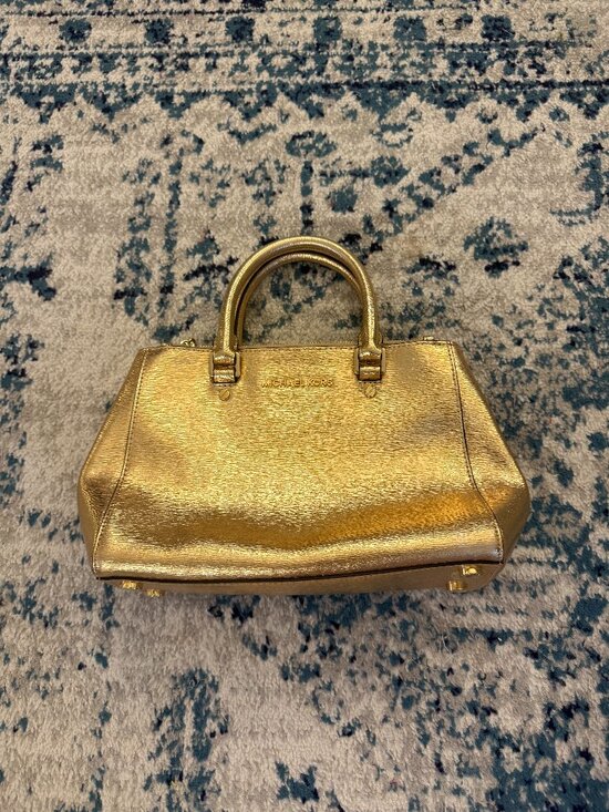 Michael Kors Handbags - Michael Kors Gold Sutton Bag